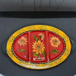 Pier 1 Sunflower Relish/Serving Platter-Retired